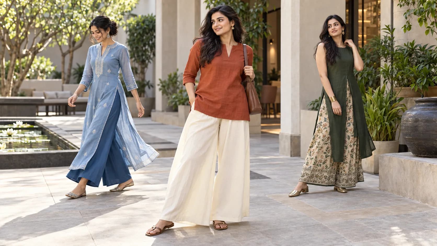 7 Kurta With Palazzo Outfit Ideas for Women That Feel Balanced and Modern