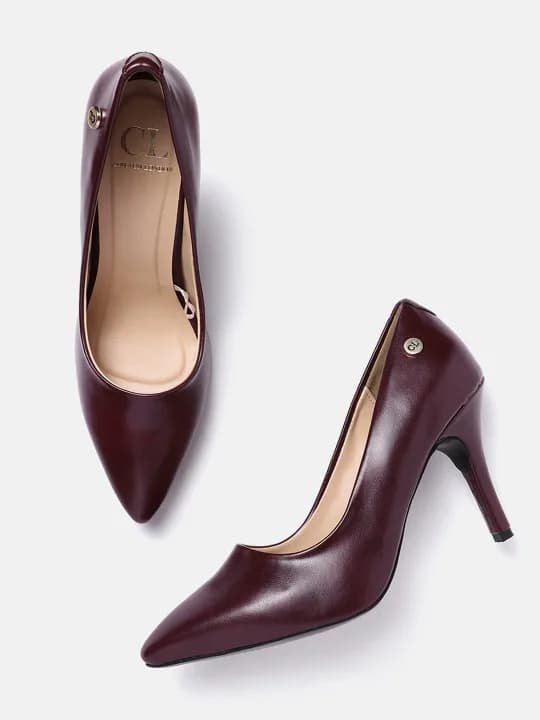 Formal Solid Slim Heeled Pumps