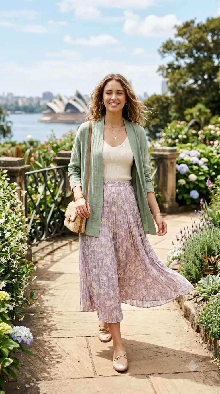 Woman modeling fashion outfit