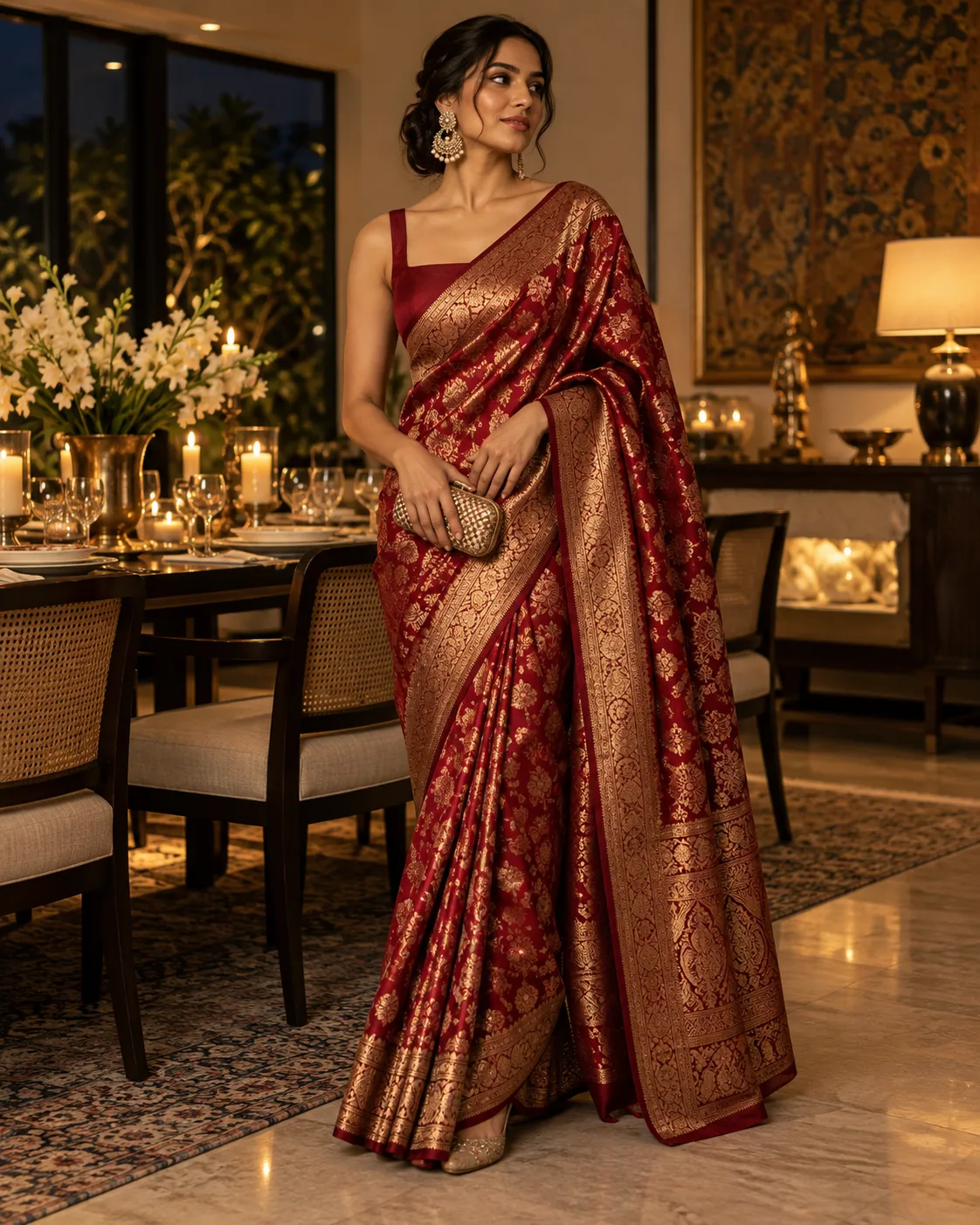 Banarasi Saree + Contemporary Blouse