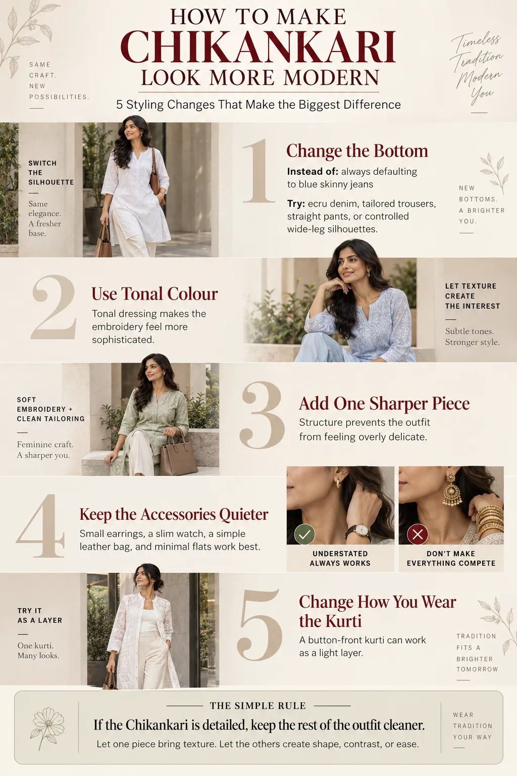 HOW TO MAKE CHIKANKARI LOOK MORE MODERN