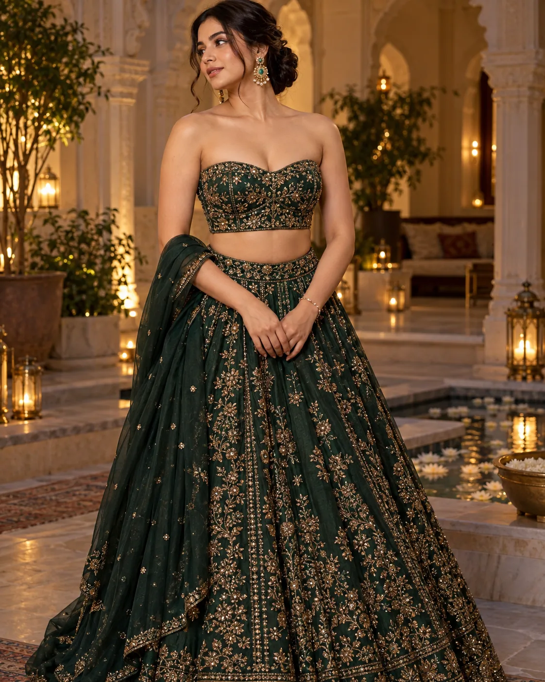 Strapless or Off Shoulder Lehenga Blouse