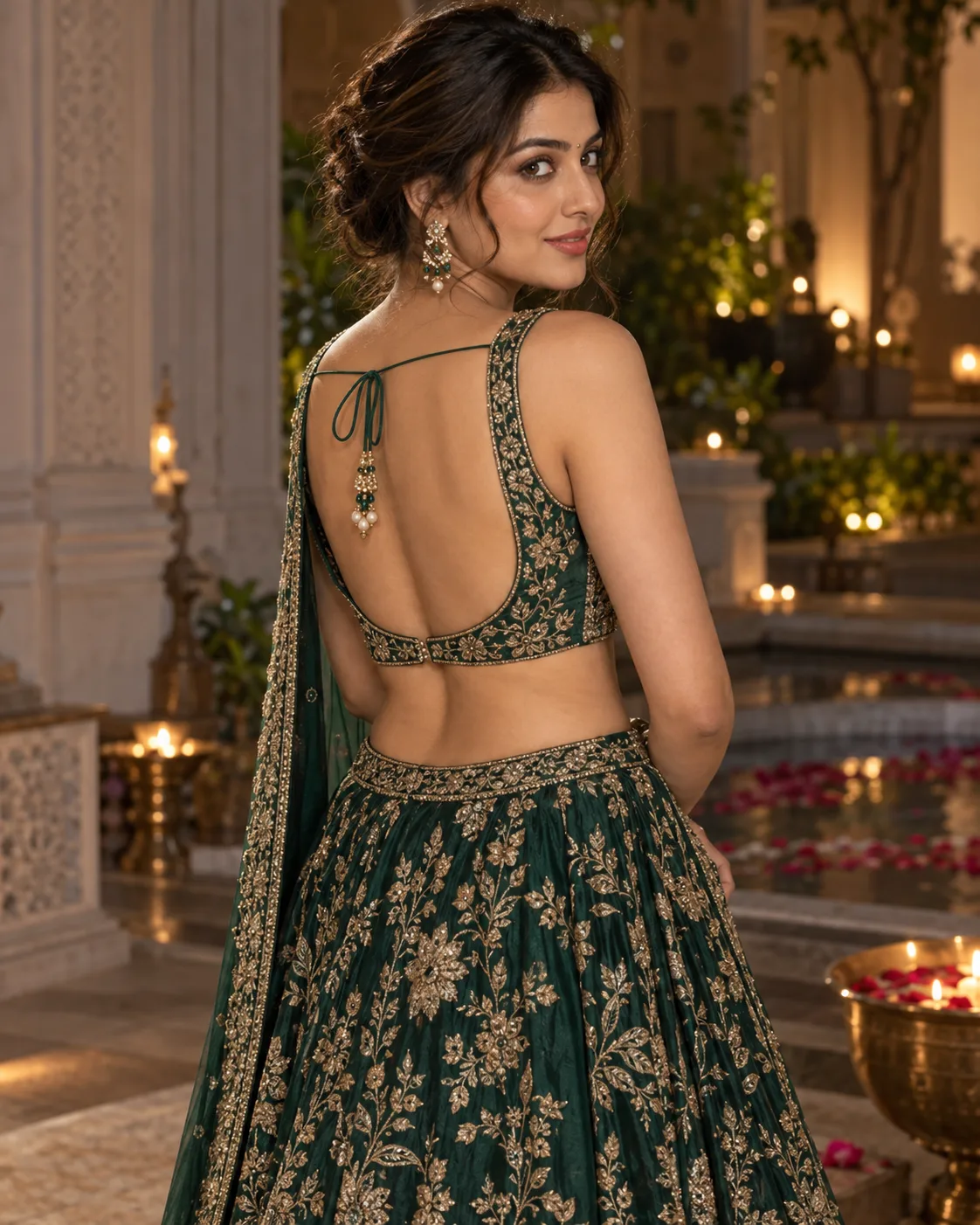 Backless or Very Low Back Lehenga Blouse