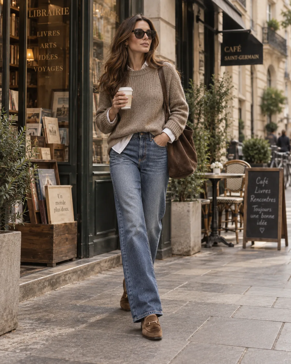 Relaxed Jeans With Suede Loafers