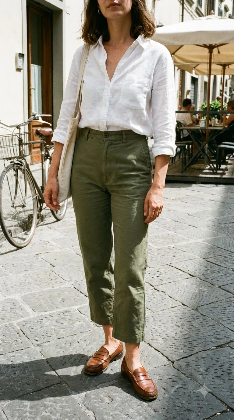 Button Down Shirt With Cropped