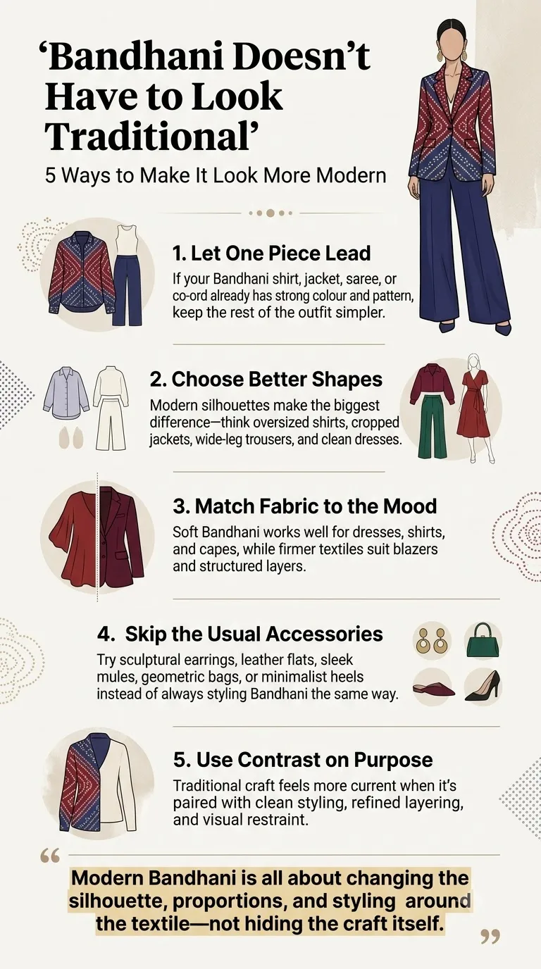 How to Make Bandhani Look More Modern